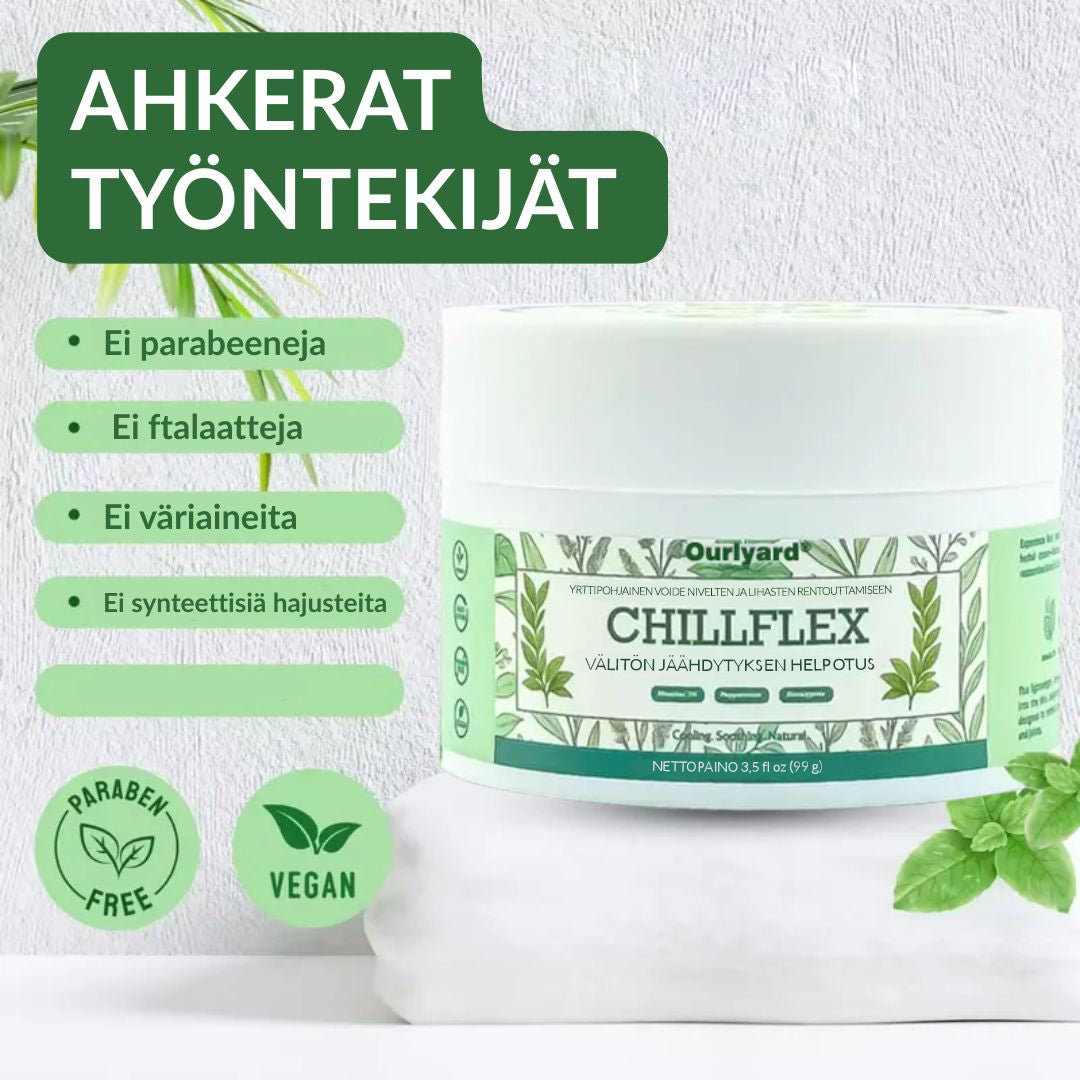 🔥Virallinen myymälä: Ourlyard® Chillflex Mint Kipua Lievittävä Voide (Hoito niveltulehdukseen, hermosärkyyn, reumasairauksiin, lihaskramppeihin, nykimisiin ja urheiluvammoihin)