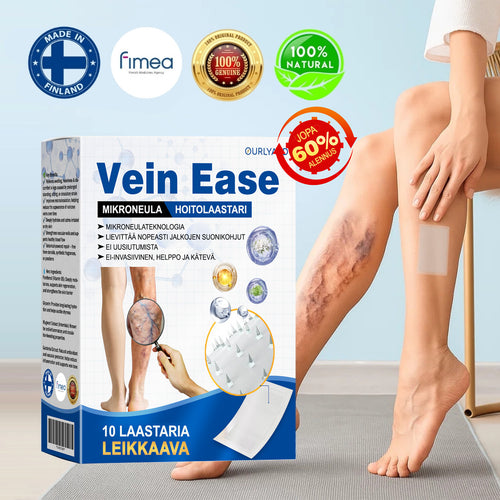 🔥Aikarajoitettu tarjous – Ourlyard® Vein Ease -mikroneulahoitolaastari – leikattava (hämähäkkisuonille, suonikohjuille, turvotukseen ja jalkojen väsymykseen)