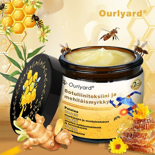 ⚡📢Ourlyard® Botuliinitoksiini ja Mehiläismyrkky Kipua Lievittävä ja Luita Parantava Kaksivaikutteinen Rauhoittava Voide