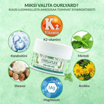 🎁𝐎𝐟𝐟𝐢𝐜𝐢𝐚𝐥 𝐒𝐭𝐨𝐫𝐞: 𝐎𝐮𝐫𝐥𝐲𝐚𝐫𝐝® Chillflex Mint Kivunlievitysvoide Vallankumouksellinen FDA:n hyväksymä voide poistaa kroonisen kivun vain 48 tunnissa – ei pillereitä, ei tuhansien eurojen lääkärikuluja!