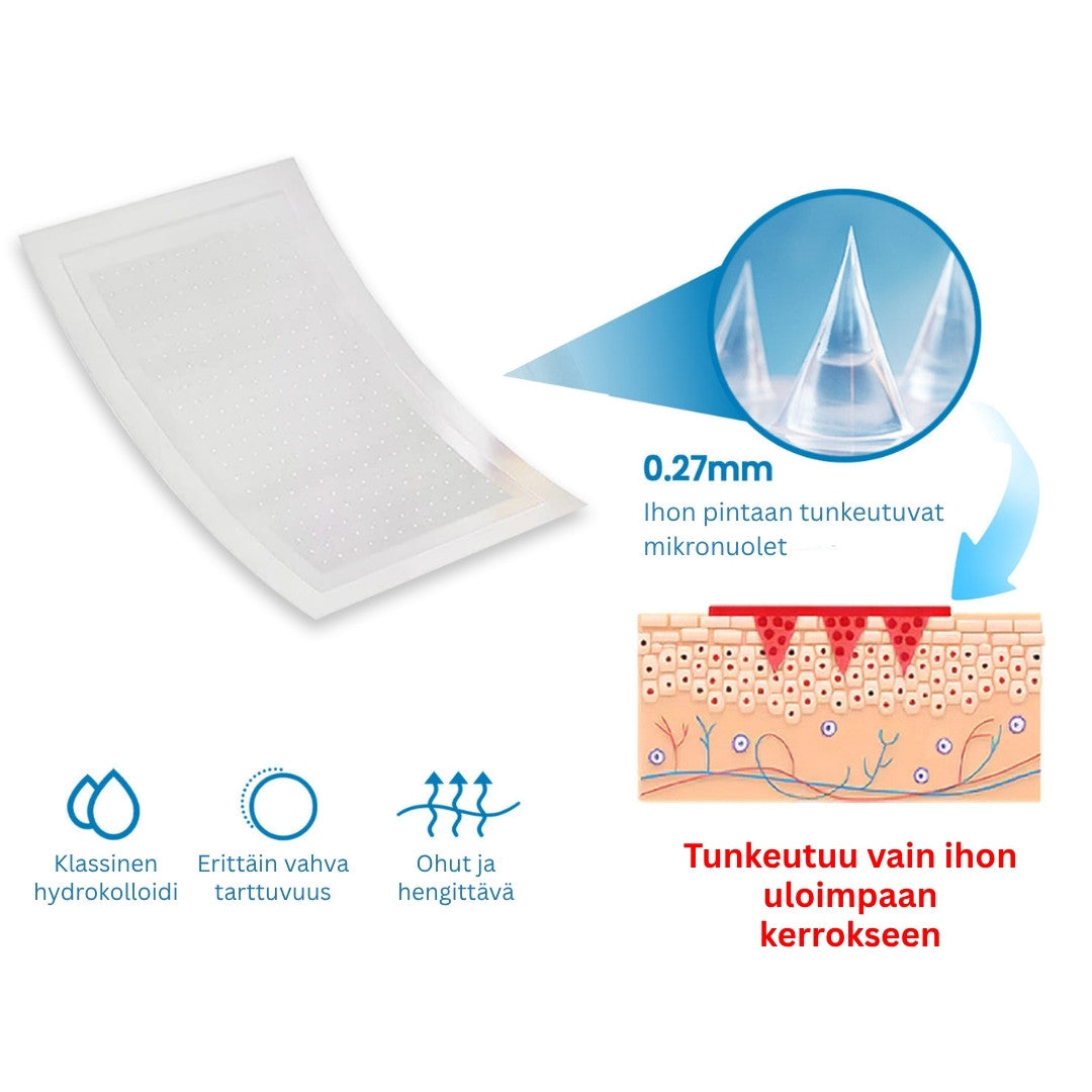 🔥Aikarajoitettu tarjous – Ourlyard® Vein Ease -mikroneulahoitolaastari – leikattava (hämähäkkisuonille, suonikohjuille, turvotukseen ja jalkojen väsymykseen)