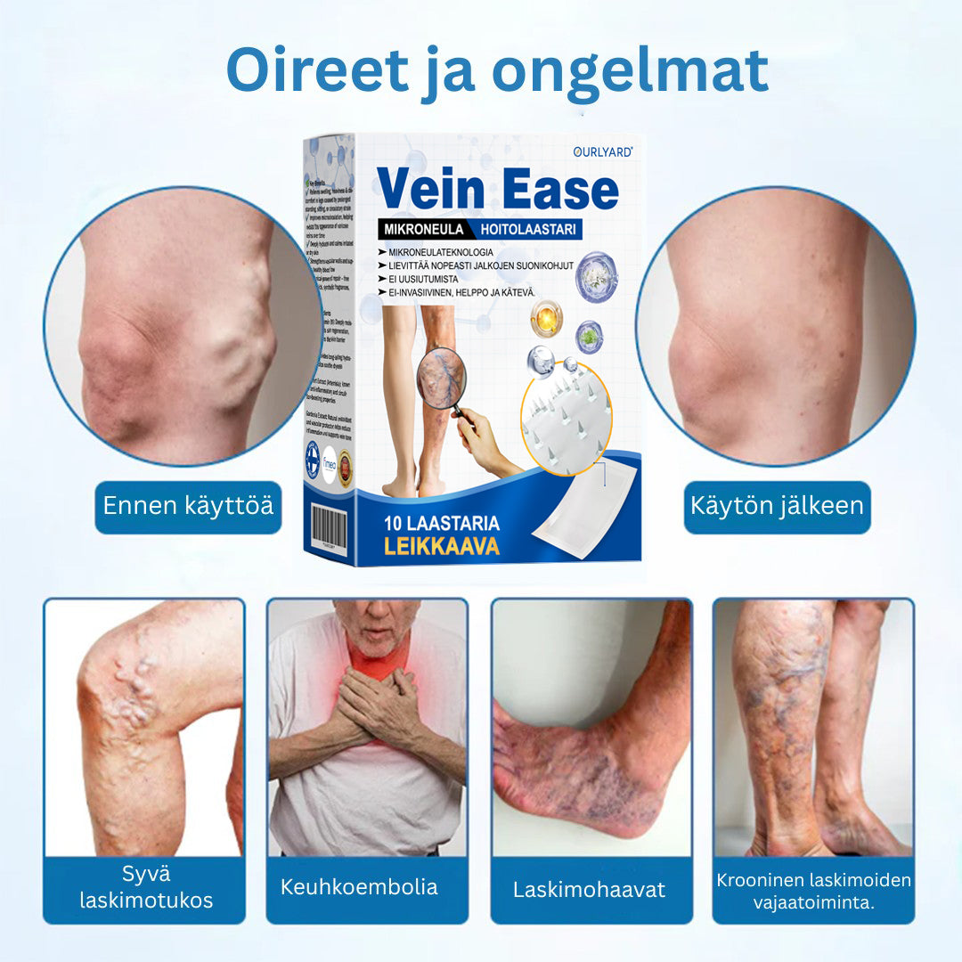 🔥Aikarajoitettu tarjous – Ourlyard® Vein Ease -mikroneulahoitolaastari – leikattava (hämähäkkisuonille, suonikohjuille, turvotukseen ja jalkojen väsymykseen)