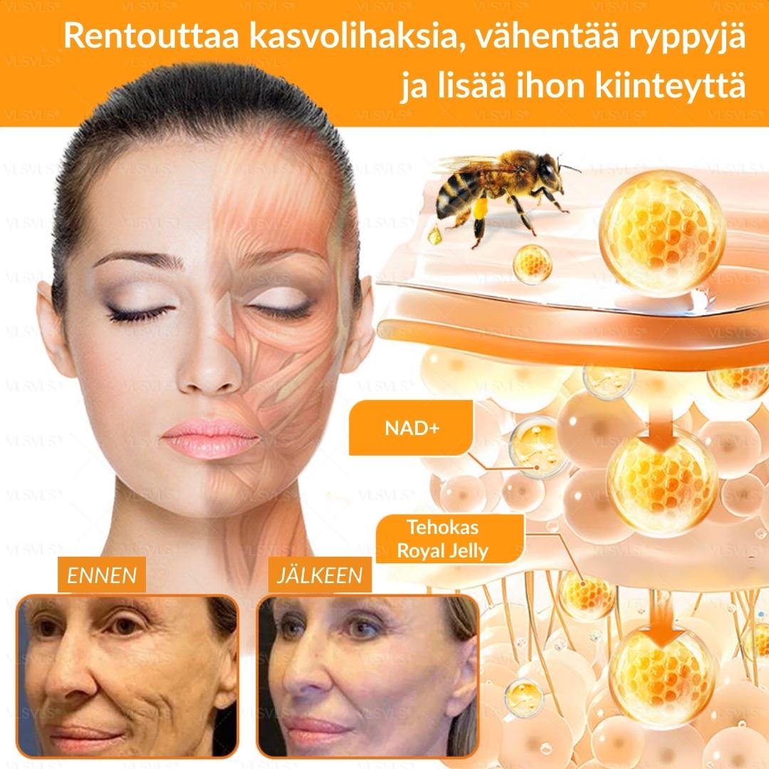 Ourlyard® Botox Mehiläismyrkky Ihon Uudistusvoide – Ikääntymisen merkkien vähentäjä, Kosteuttava, Ihoa kiinteyttävä ja kohottava, Ihon korjaava, Tasaisen sävyn edistäjä, Aknen ja tummien läiskien hoito, Syylien ja luomien poisto sekä Psoriaasin lievitys.