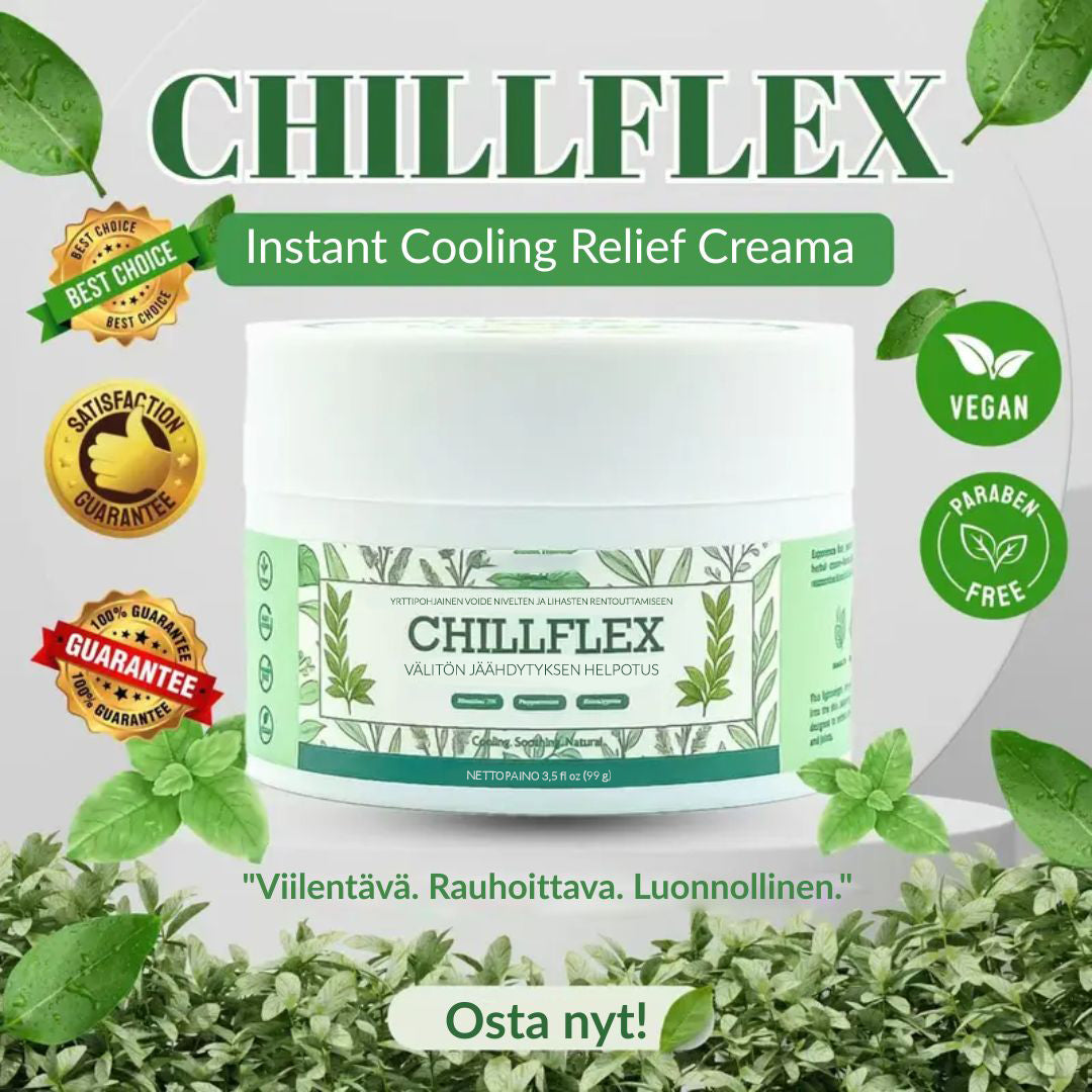 🔥Virallinen myymälä: Ourlyard® Chillflex Mint Kipua Lievittävä Voide (Hoito niveltulehdukseen, hermosärkyyn, reumasairauksiin, lihaskramppeihin, nykimisiin ja urheiluvammoihin)